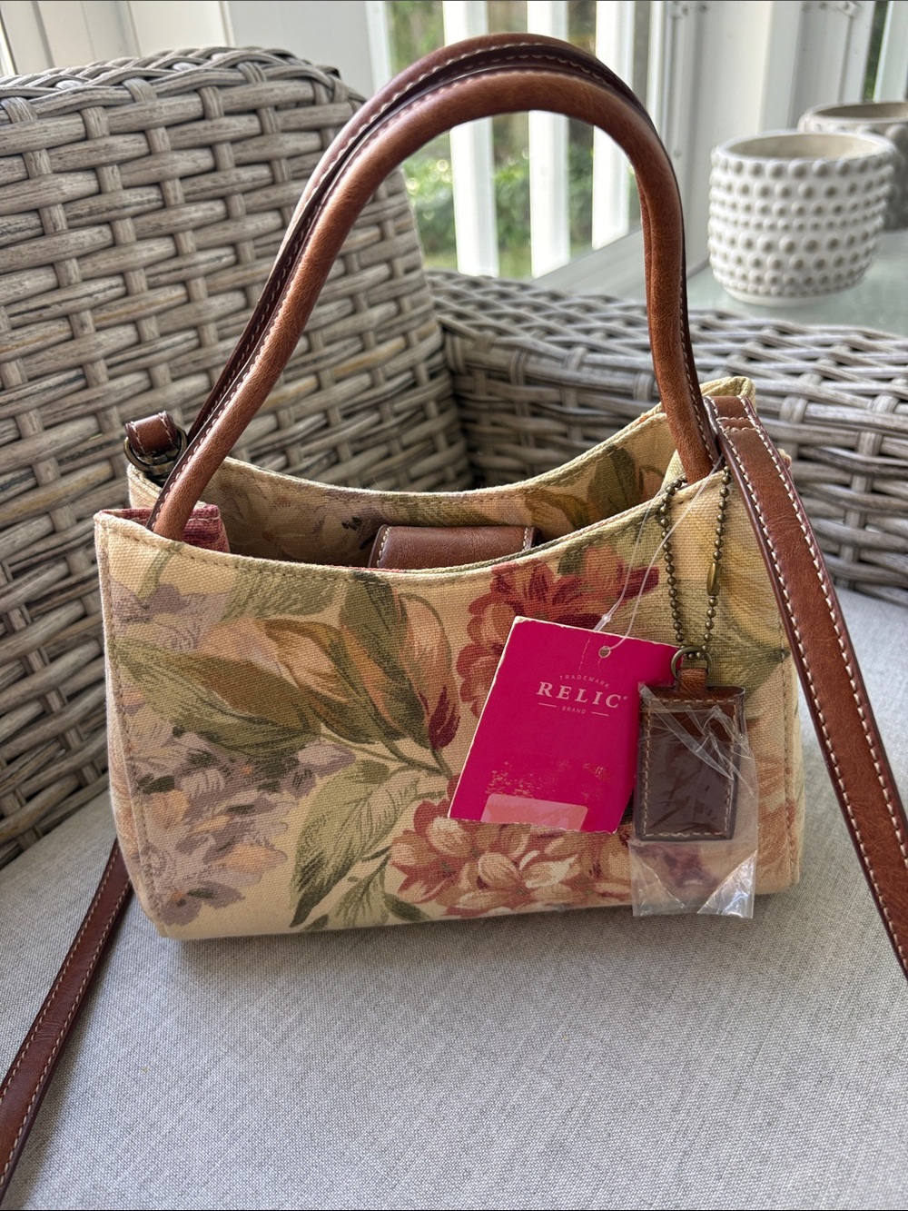 Relic Floral Canvas Shoulder Bag – NWT Vintage Cottagecore Style